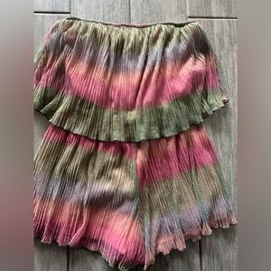 Wild Honey Metalic Strapeless Romper